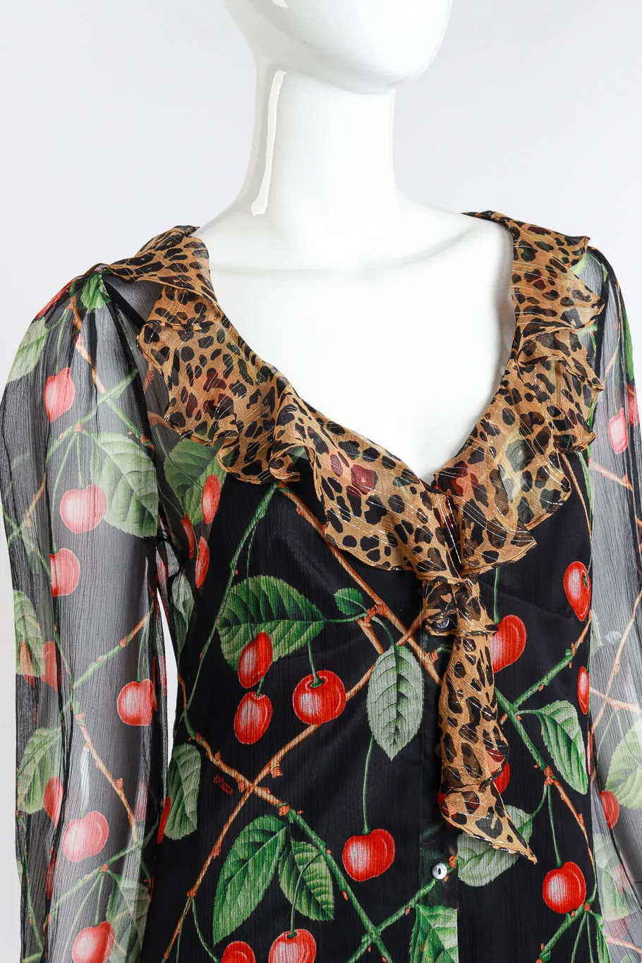 2003 F/W Plissé Cherry Dress