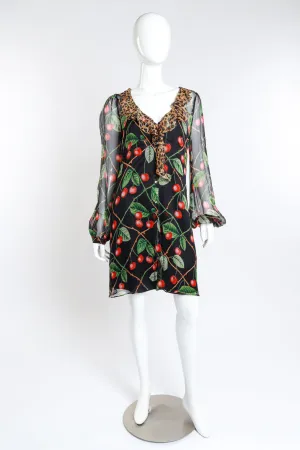 2003 F/W Plissé Cherry Dress