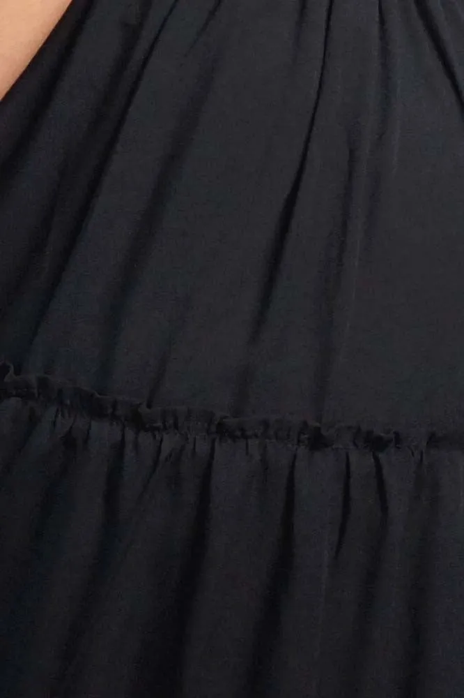3/4 Tie Up Smock Dress "Plain"