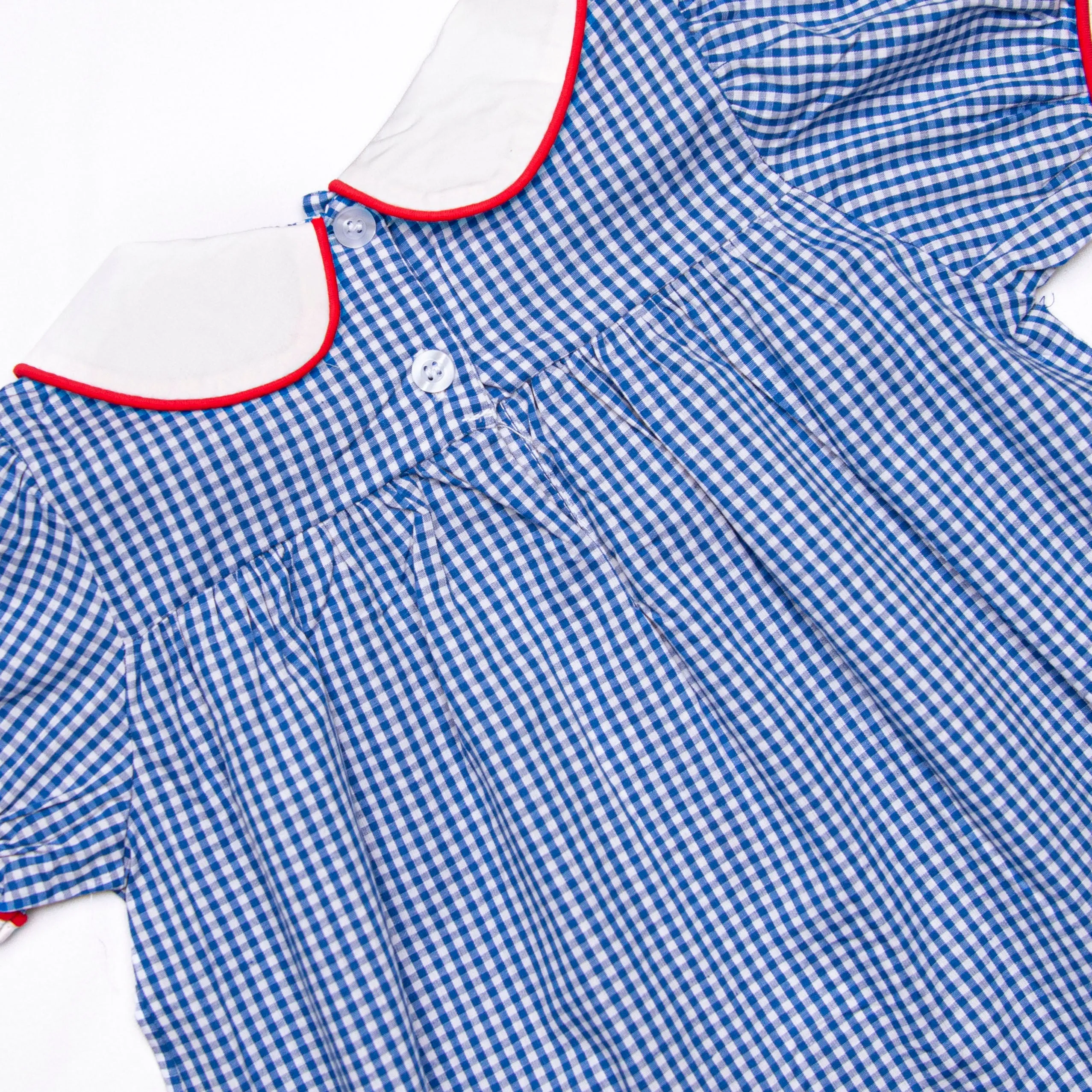 A  Addition Embroidered Dress, Blue