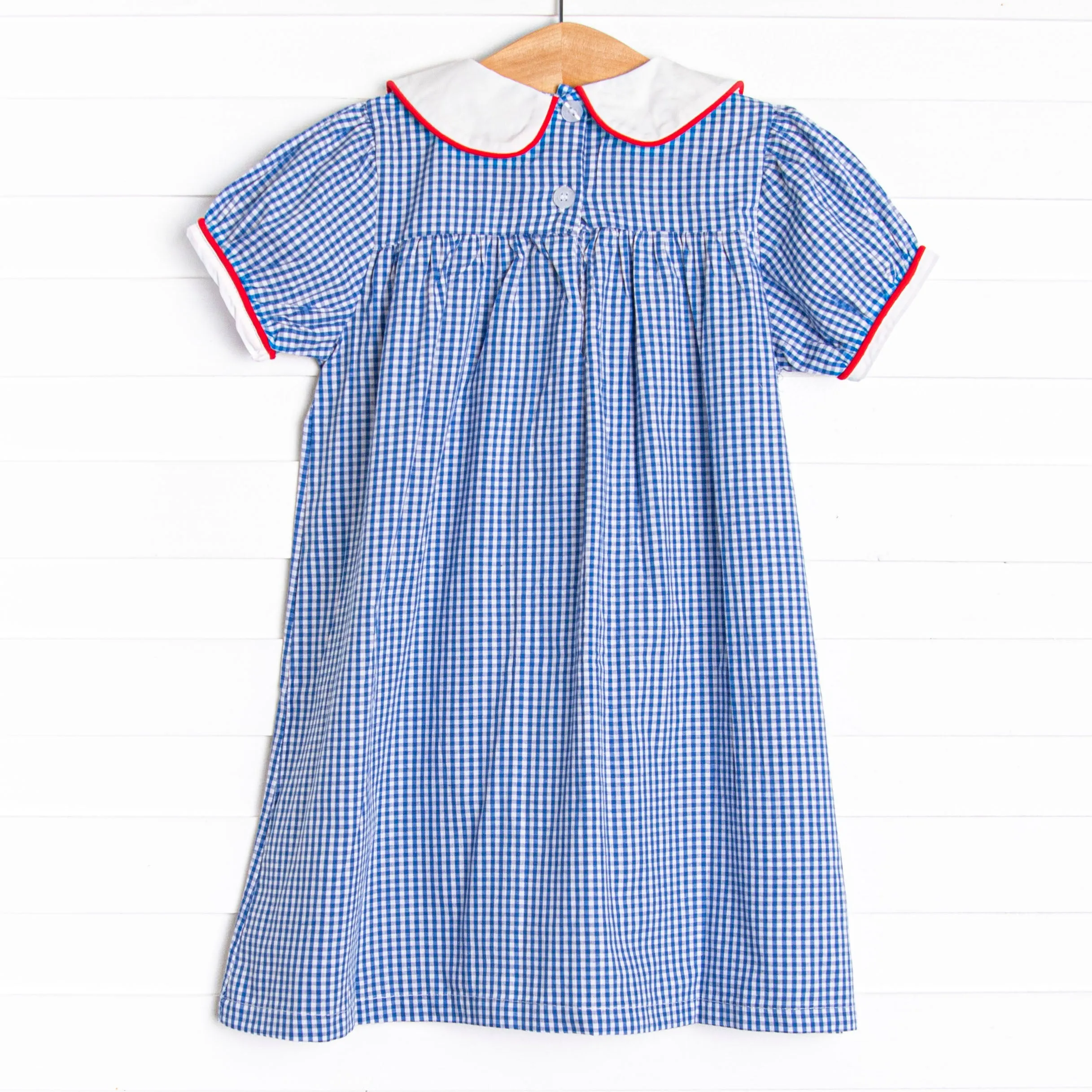 A  Addition Embroidered Dress, Blue
