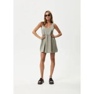AFENDS JESSE HEMP MINI DRESS - OLIVE