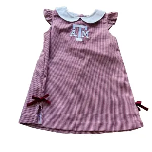Aggie | Embroidered Gingham Dress