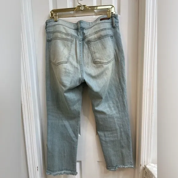 Anthropologie Pilcro Hyphen Distressed Frayed Hem Boyfriend Jeans