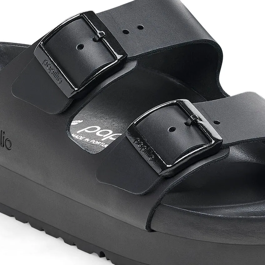 Arizona Platform Exquisite - Black Leather||Arizona plateforme raffinée - Cuir noir