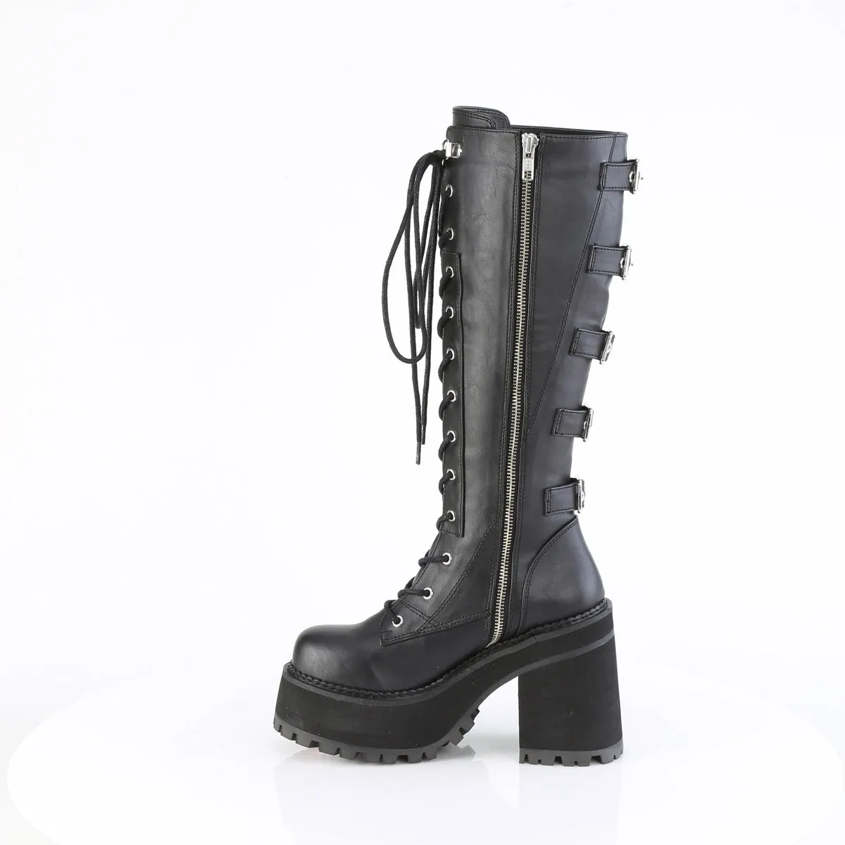 ASSAULT-218  Black Vegan Leather