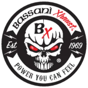 Bassani Manufacturing 1F72DNT6 4in. DNT Straight Can Muffler with Acoustically Tuned Baffle - Chrome with Chrome End Cap