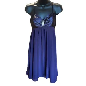 Betsy &amp; Adam NWT Purple Empire Waist Mini formal Dress Size 4