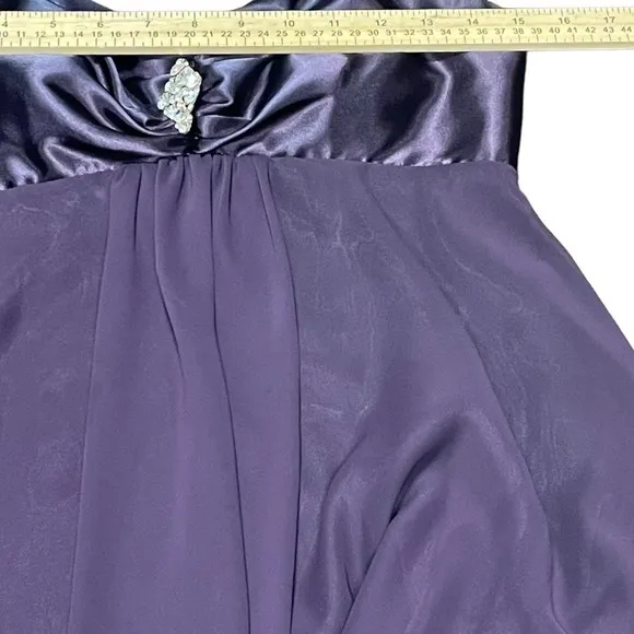 Betsy &amp; Adam NWT Purple Empire Waist Mini formal Dress Size 4