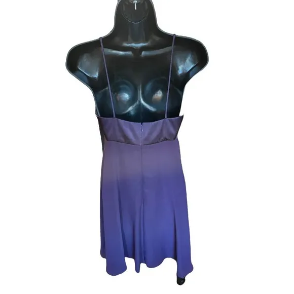 Betsy &amp; Adam NWT Purple Empire Waist Mini formal Dress Size 4