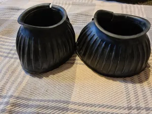 Black rubber over reach boots size XL FREE POSTAGE