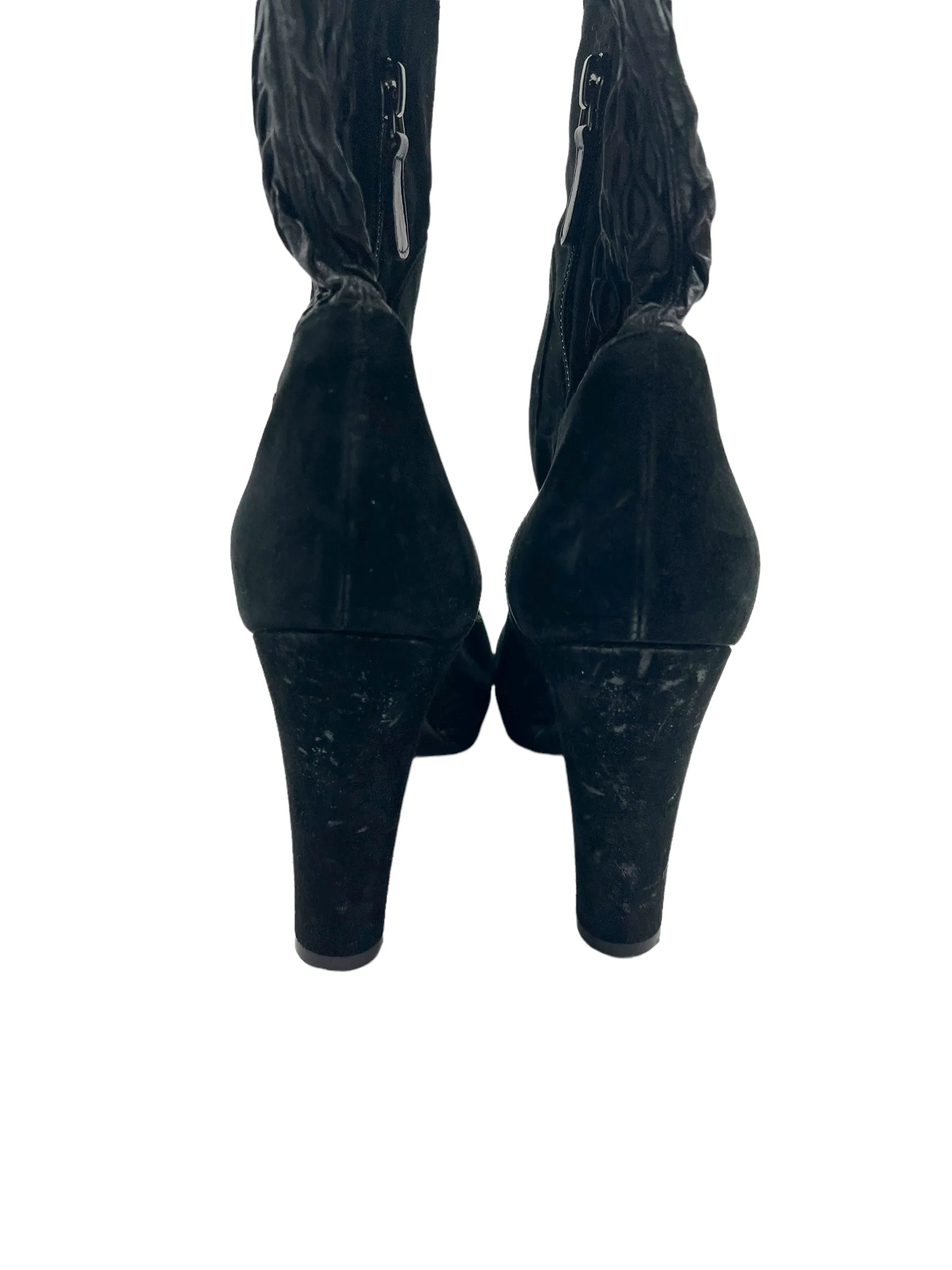 Chanel Thigh High Suede Lambskin Size 39 Boots