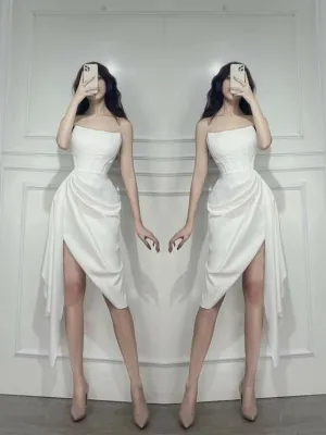 Charming Prom Dress White Evening Dress   fg2715