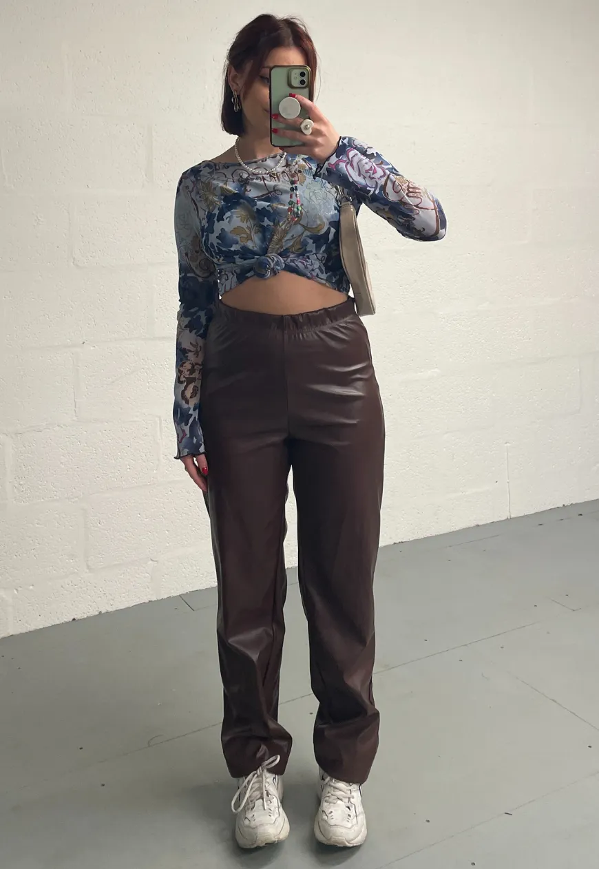 CHOCOLATE PU COMFORT CARGOS