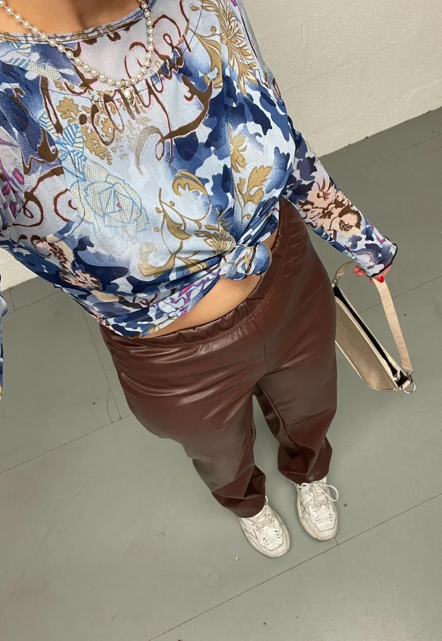 CHOCOLATE PU COMFORT CARGOS
