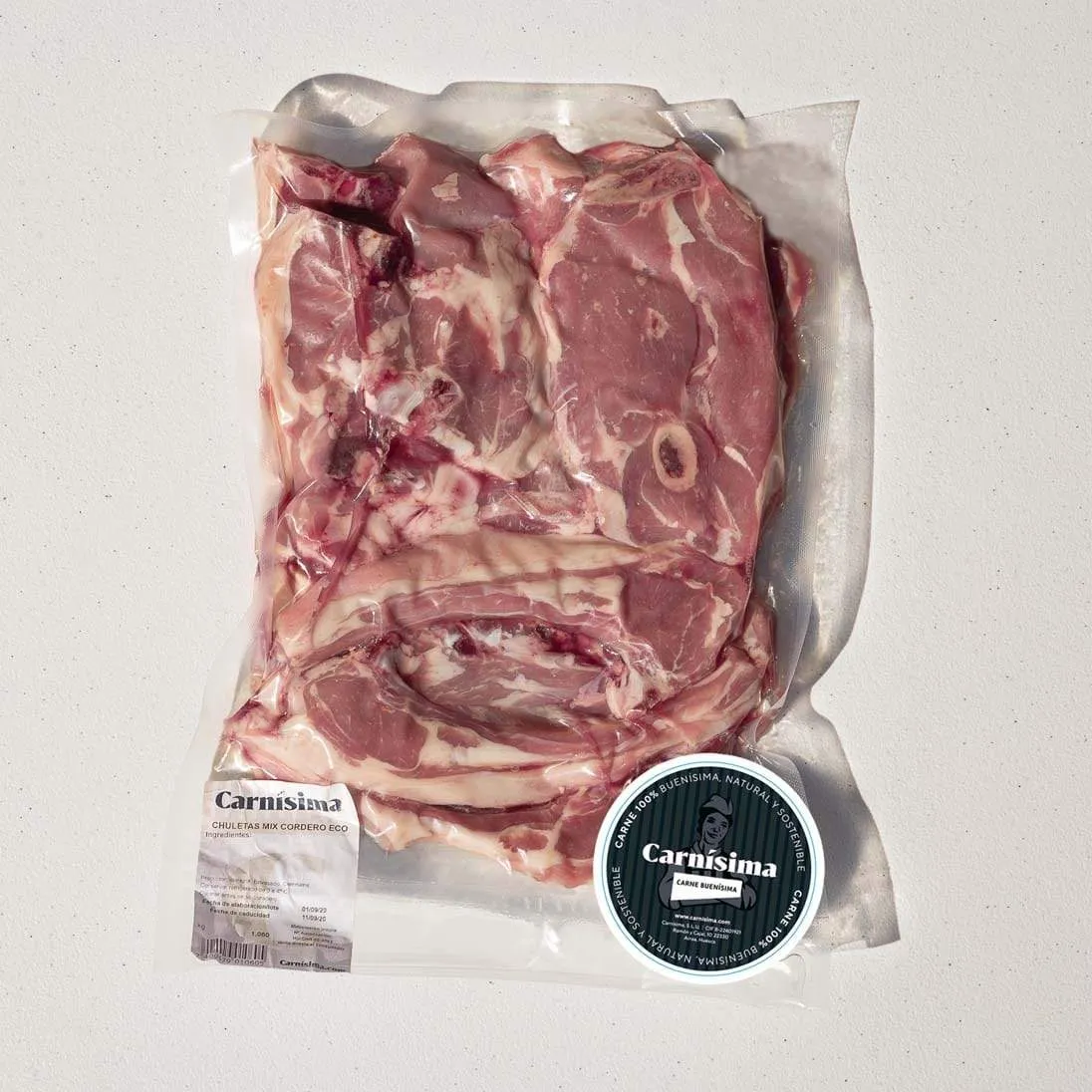 Chuletas mix: palo, riñonada y pierna cordero Premium 1 Kg