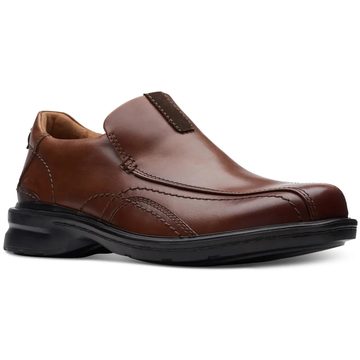 Clarks Mens Gessler Step Comfort Insole Faux Leather Loafers