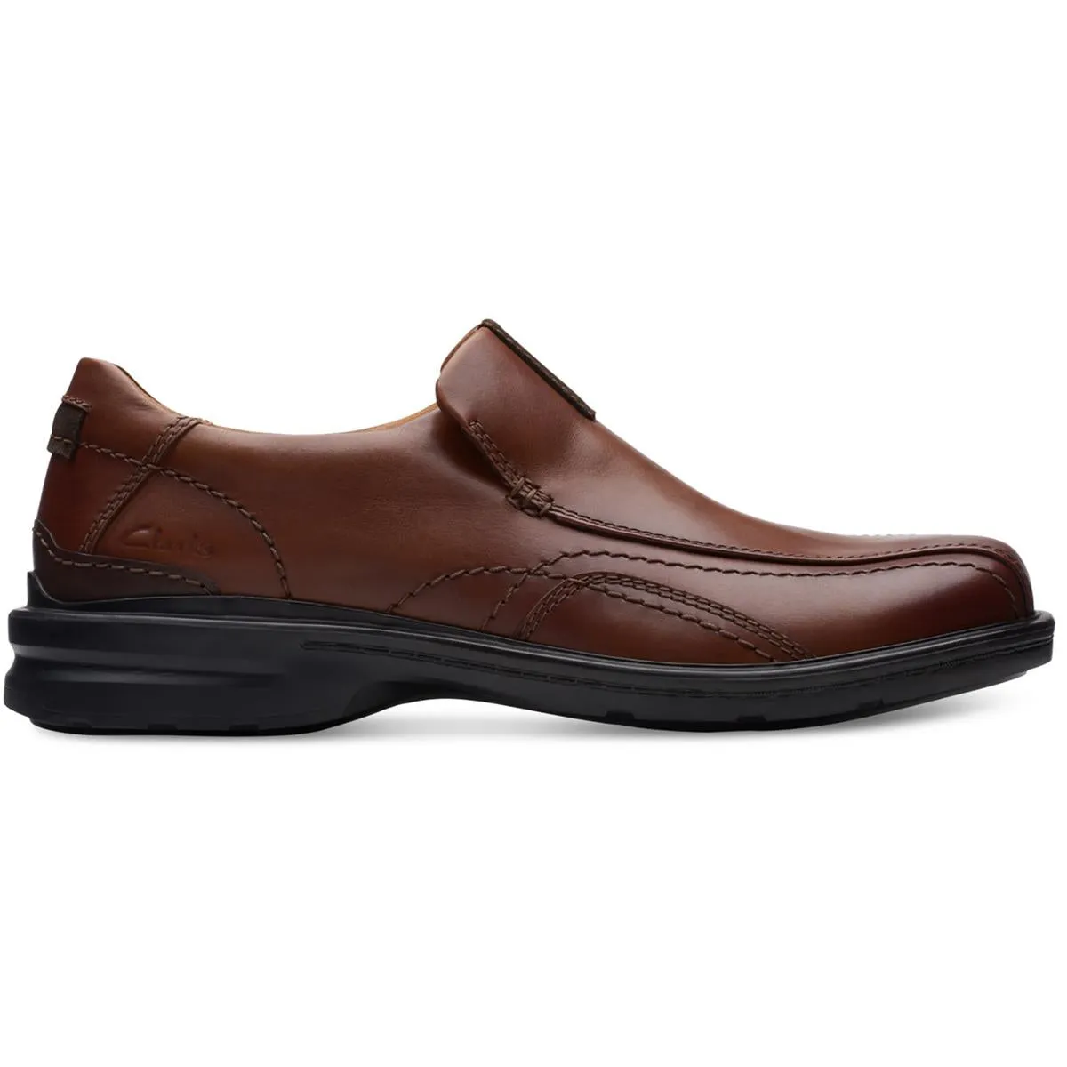 Clarks Mens Gessler Step Comfort Insole Faux Leather Loafers
