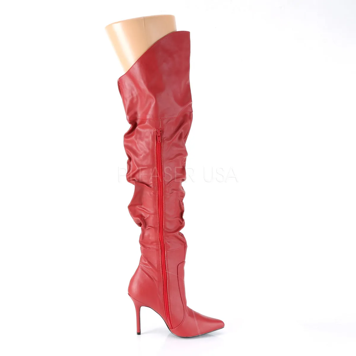 CLASSIQUE-3011  Red Faux Leather