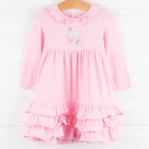 Cottage Cutie Applique Dress, Pink