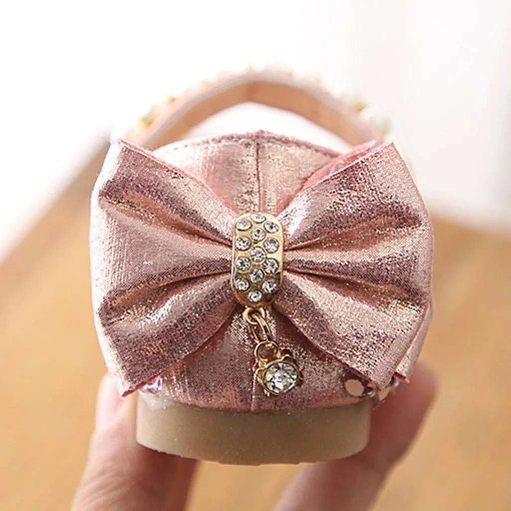 Crystal Bowknot Princess Shoes - Priority Shipping