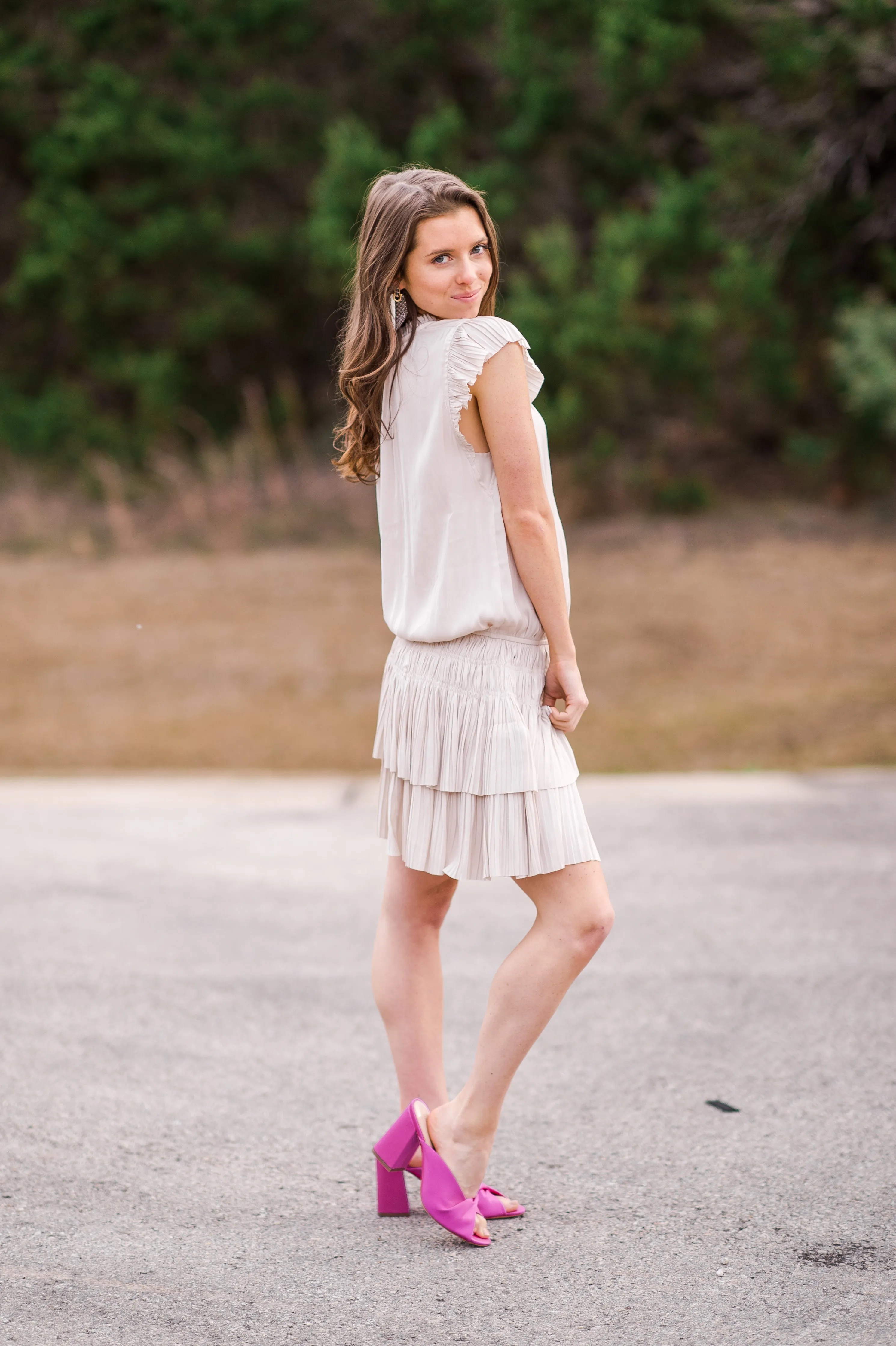 Current Air Flirty Pleated Mini Dress