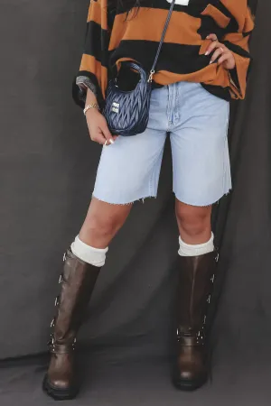 DEAL Trend Setter High Rise Denim Bermuda Shorts