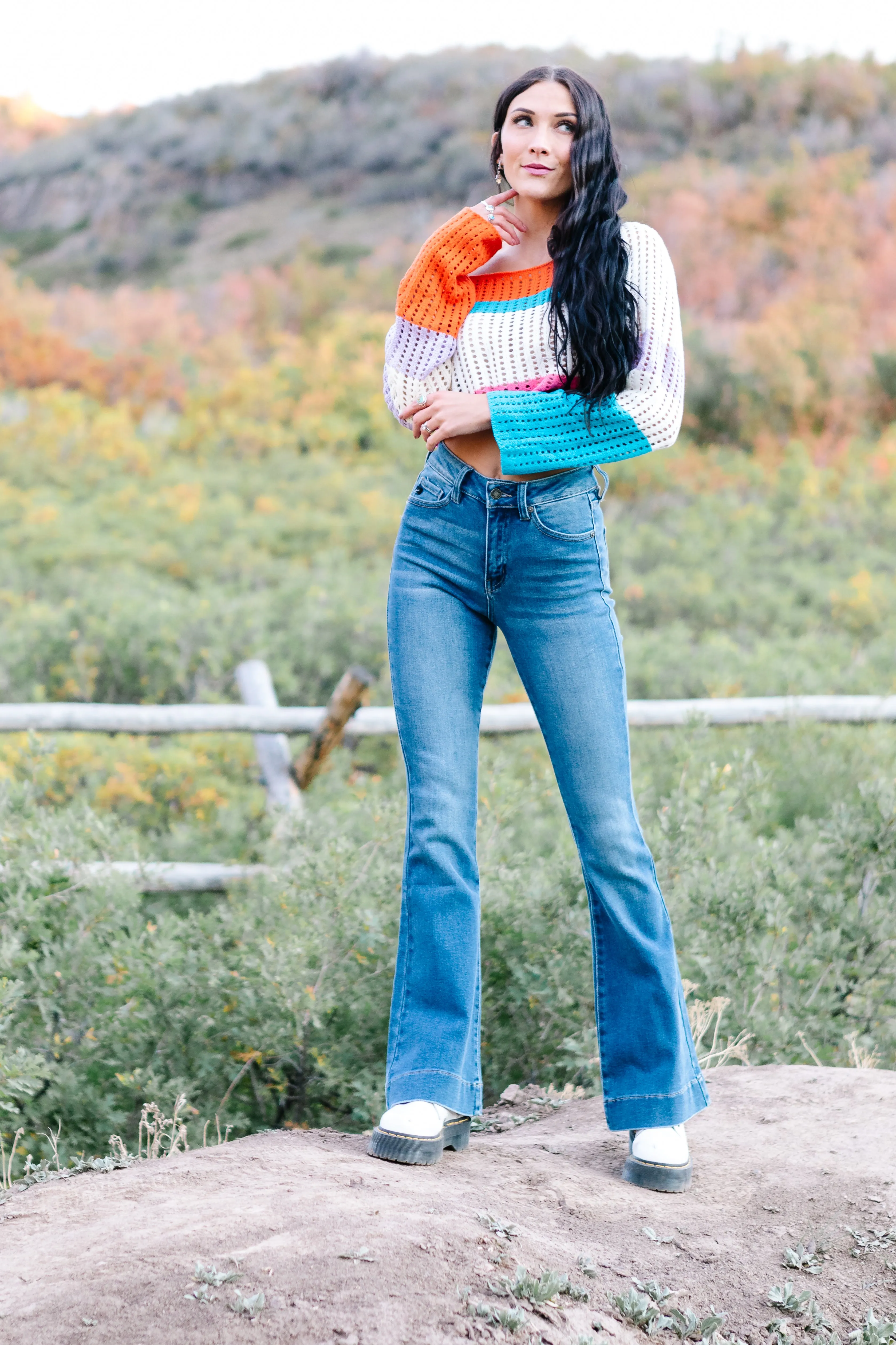 Delilah High Rise Flares by Kancan