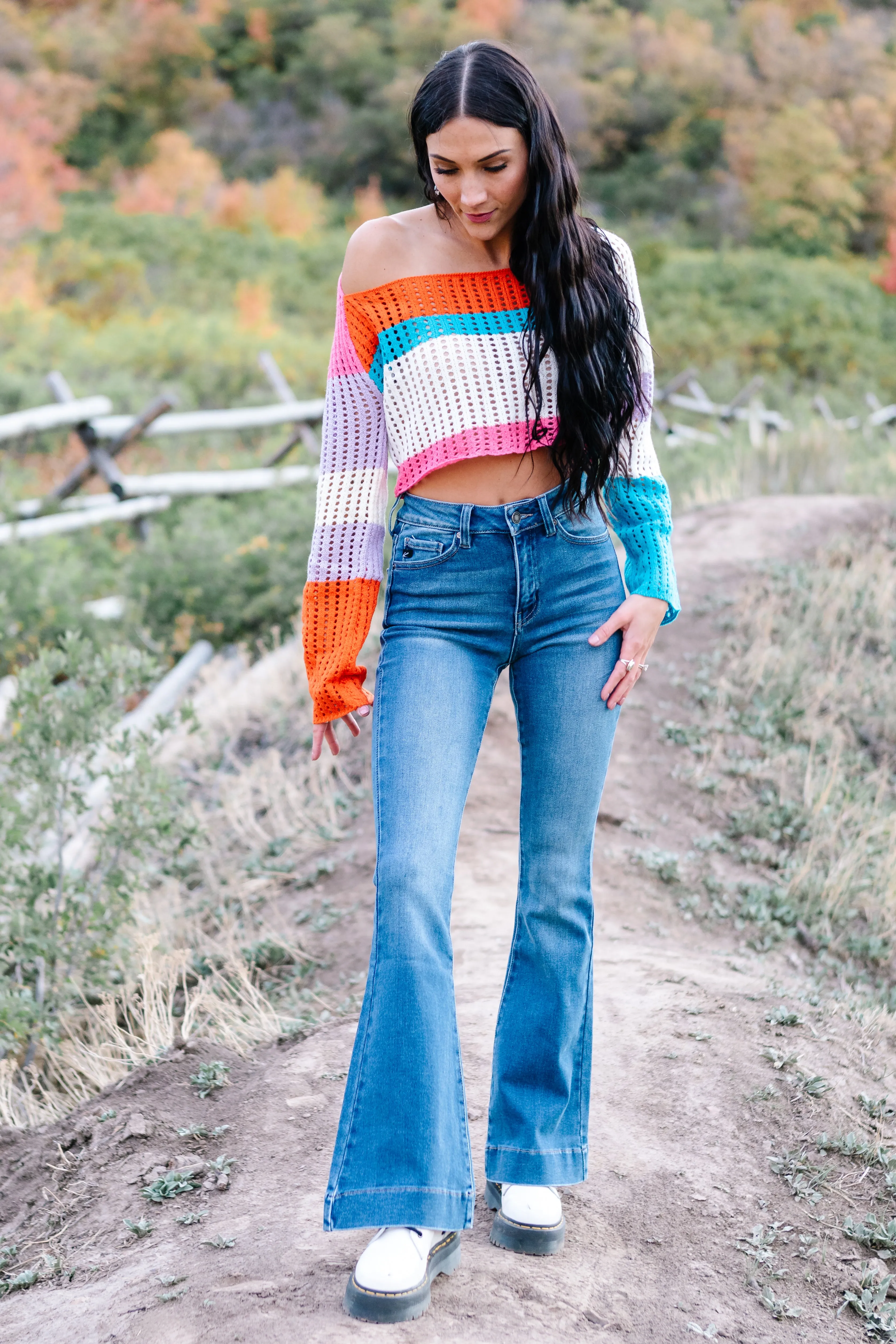 Delilah High Rise Flares by Kancan