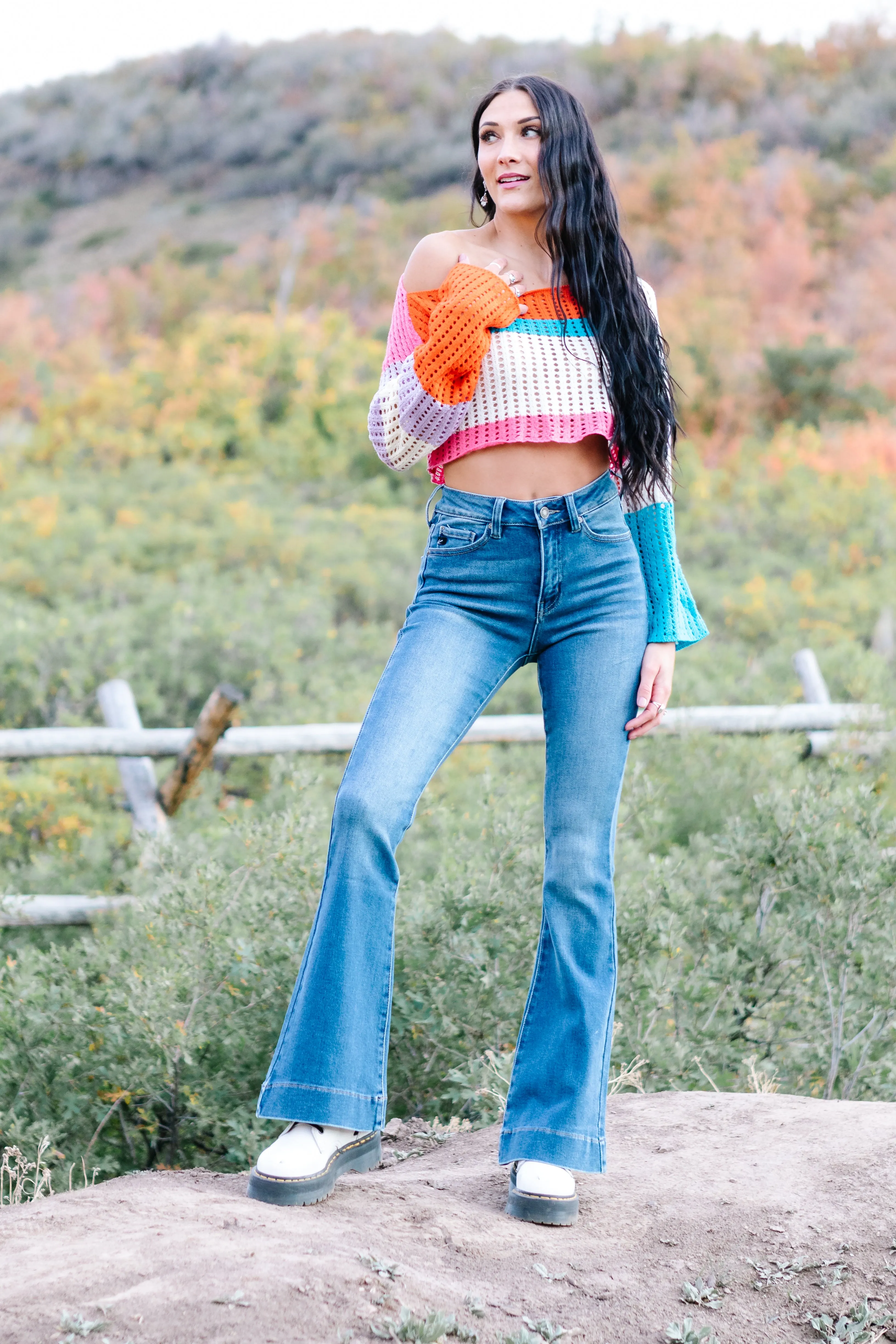 Delilah High Rise Flares by Kancan