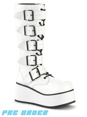 DEMONIA TRASHVILLE-518 - WHITE VEGAN LEATHER ✰ PRE ORDER ✰