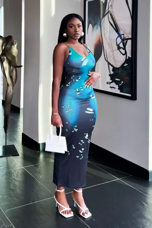DERRIERE ILLUSION BLUE | DRESS