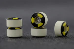 Dirty FB illPills -  Radioactive Graphic Tip Urethane Fingerboard Wheels (70D Street Shape)