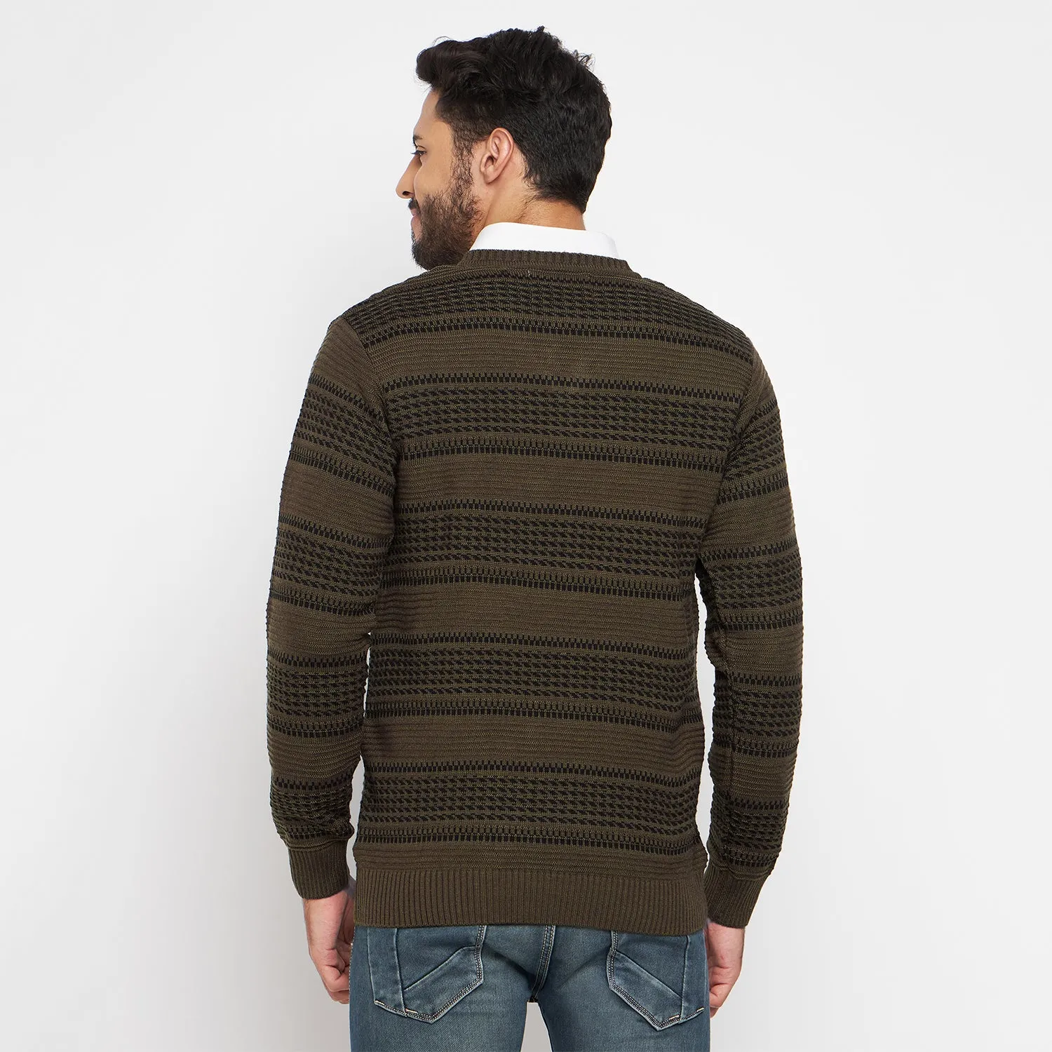Duke Stardust Men Full Sleeve V Neck Sweater (SDS2045)