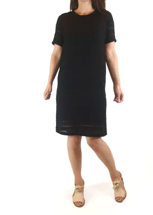 Elk black semi-sheer patterned dress size 8