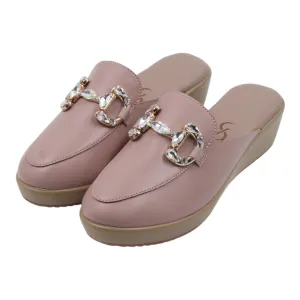 Embellished accented mules