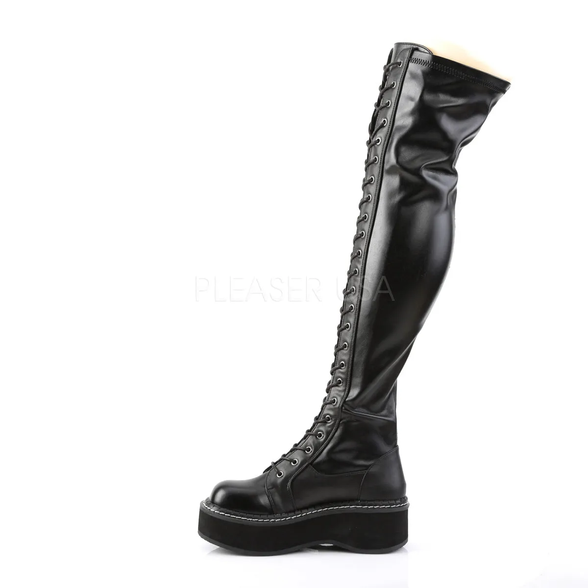 EMILY-375  Black Str Vegan Leather