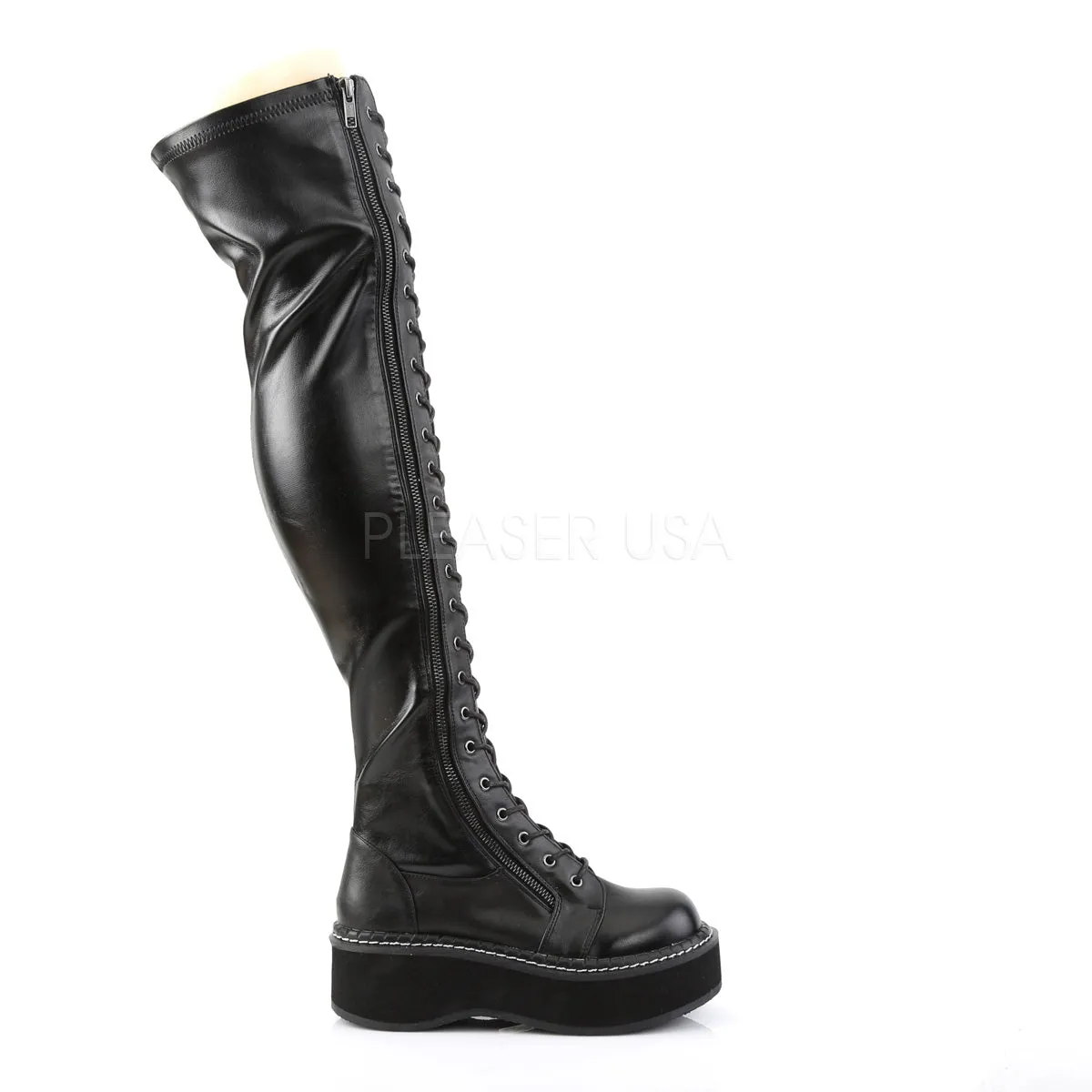 EMILY-375  Black Str Vegan Leather