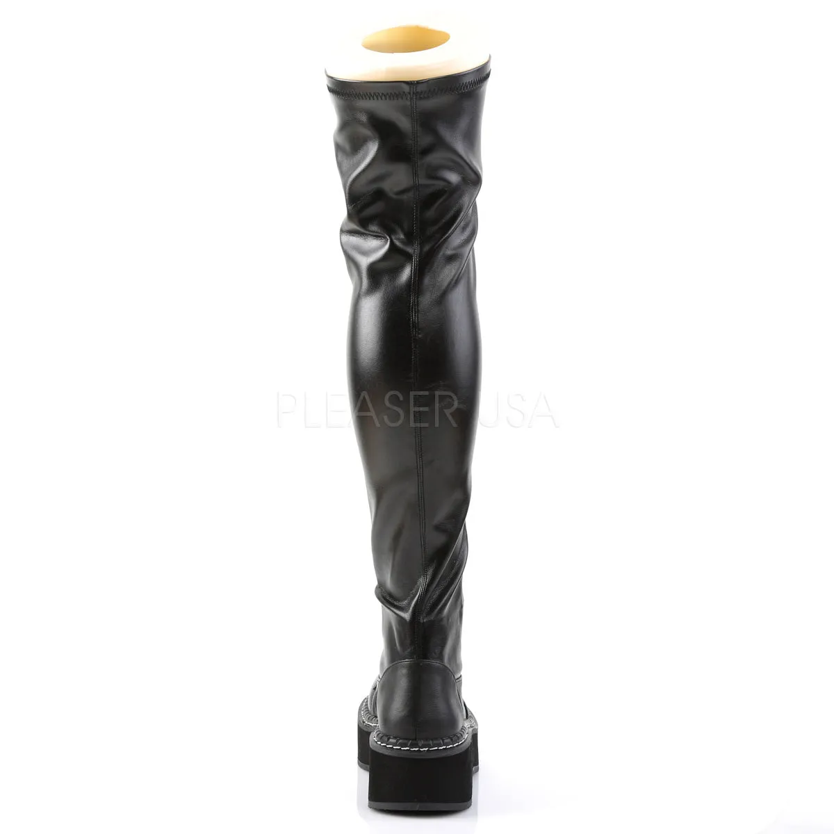 EMILY-375  Black Str Vegan Leather