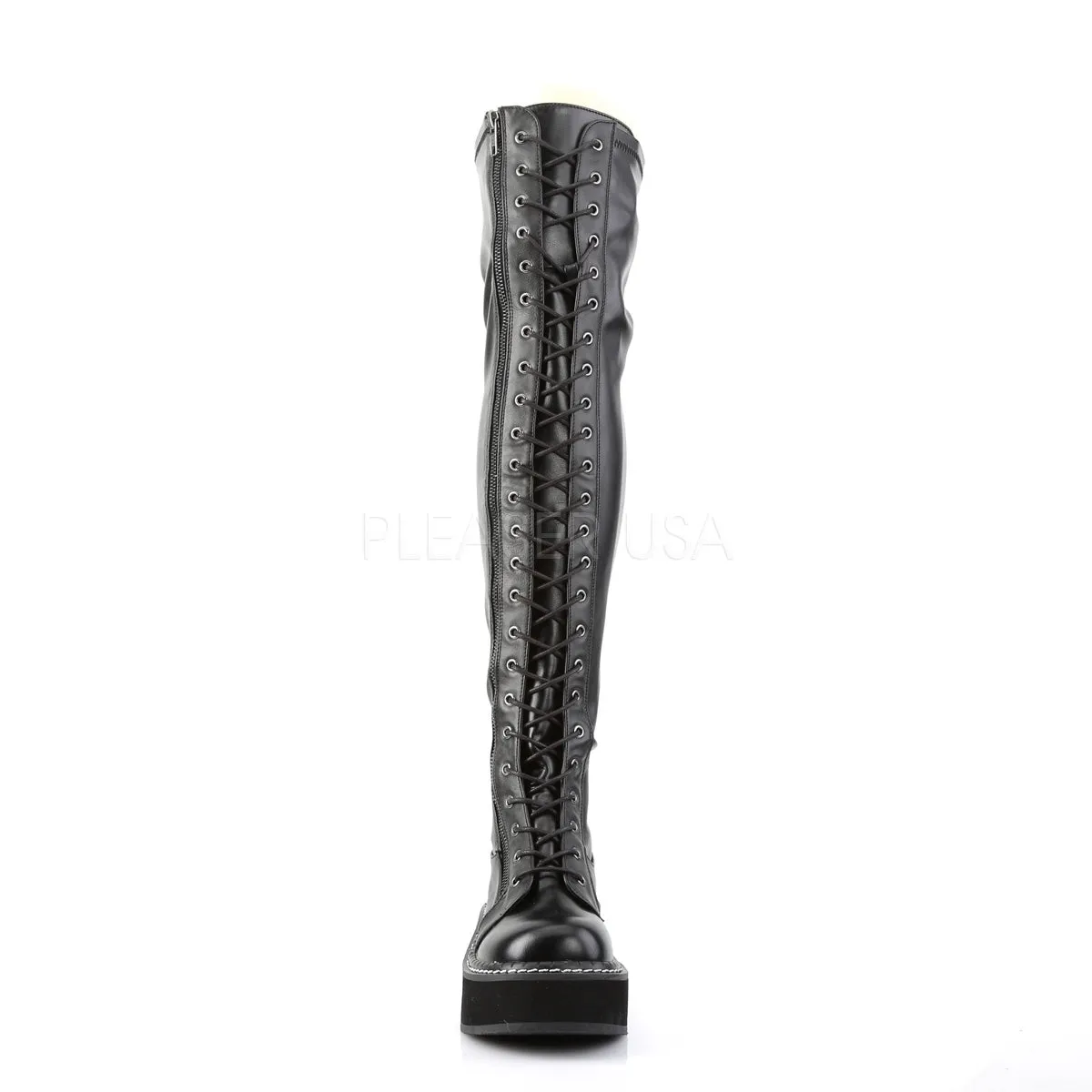 EMILY-375  Black Str Vegan Leather