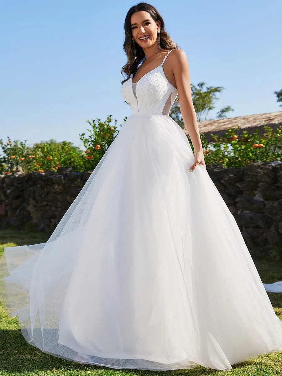 Emily ivory soft tulle beaded wedding gown s18 Express NZ wide