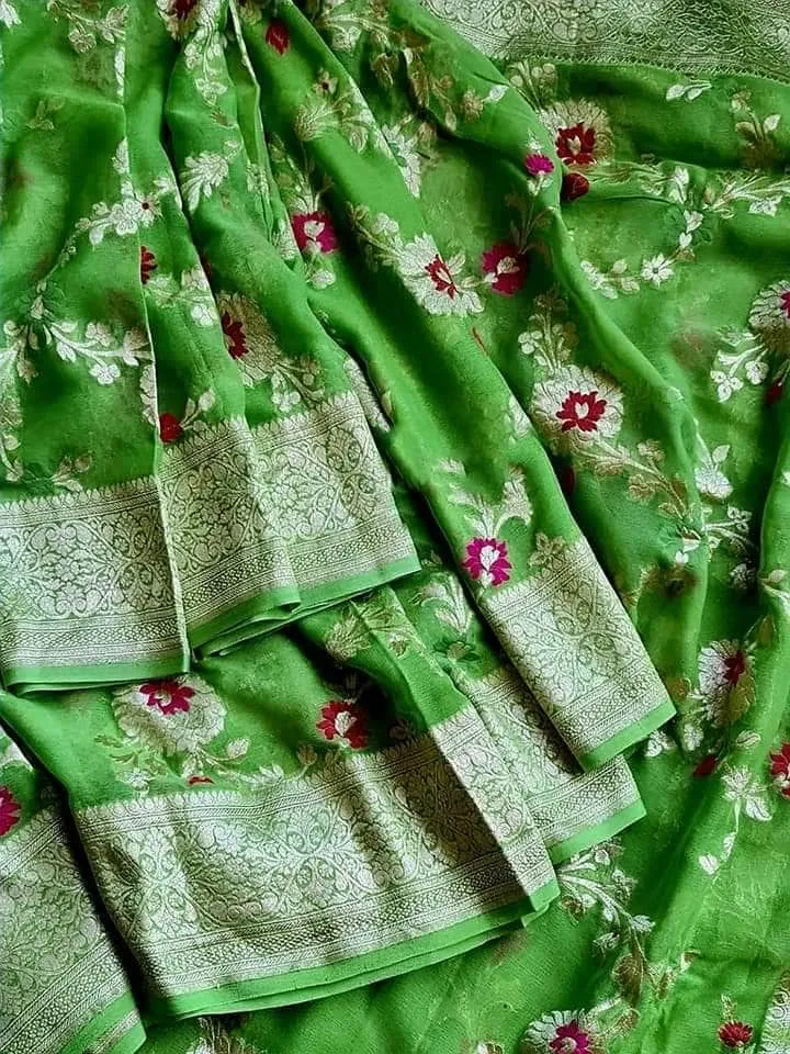 Festive Season Chiffon Georgette Silk Saree