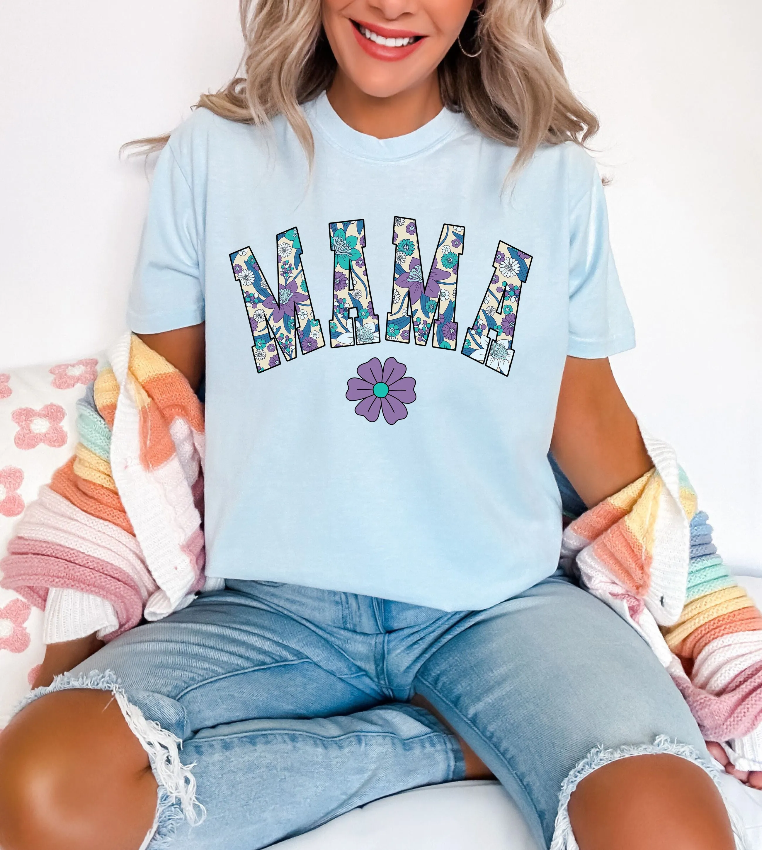 Floral Mama - Comfort Colors Adult Tee