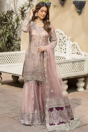 Gharara Kameez Dupatta Pakistani Wedding Dress in Net