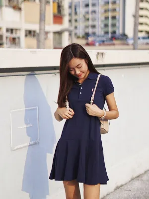Girls Mesh Polo Dress