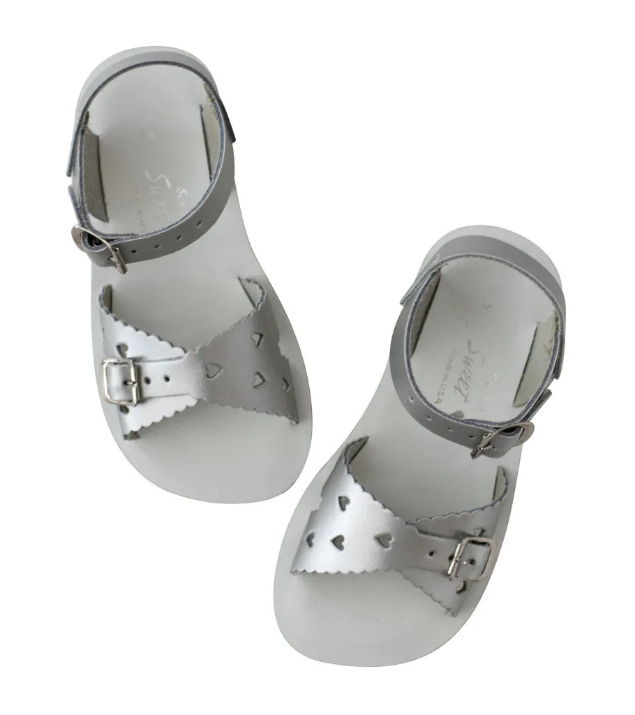 Girls Sun San Silver Sweetheart sandals