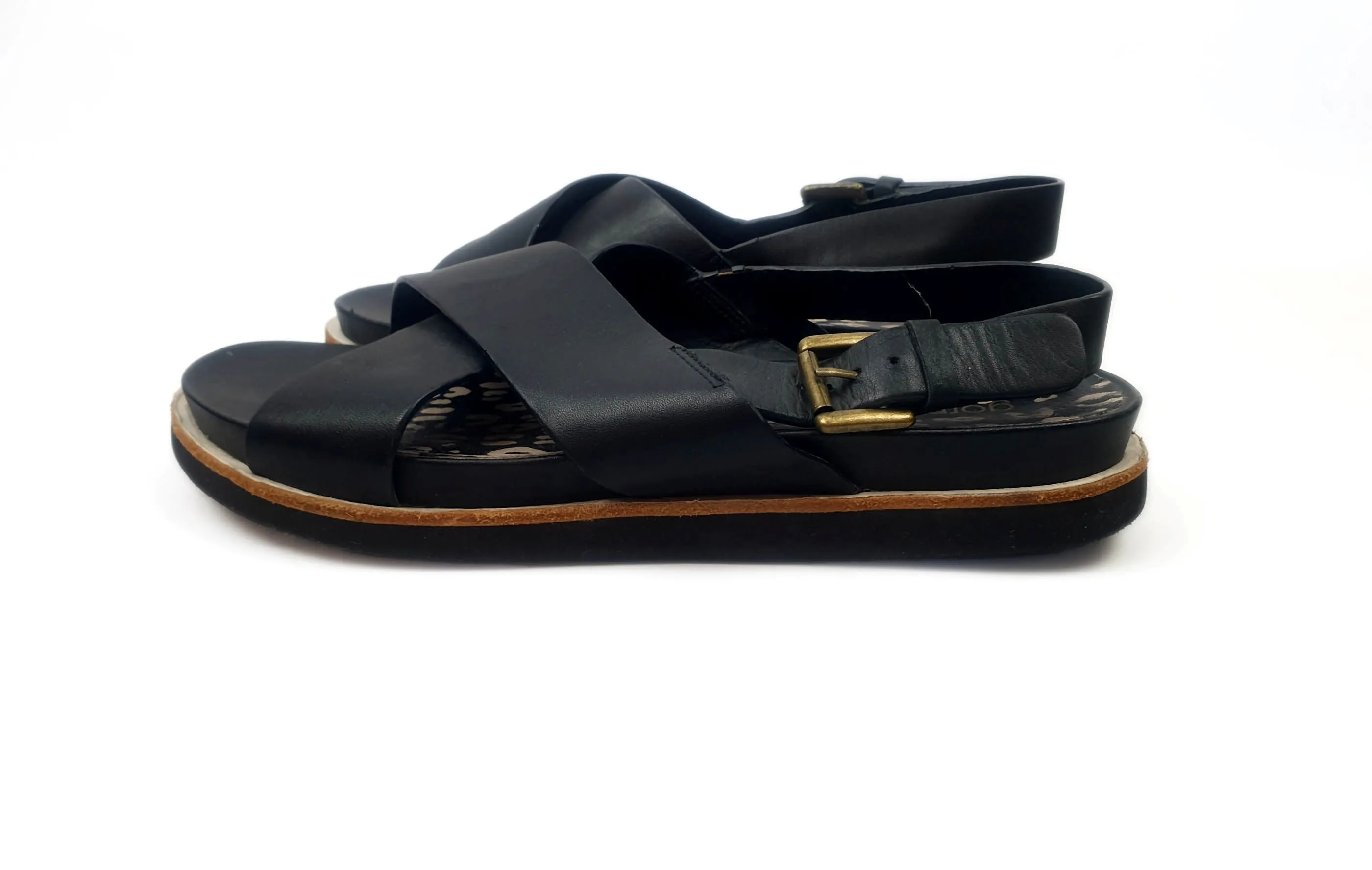 Gorman black leather sandals size 39