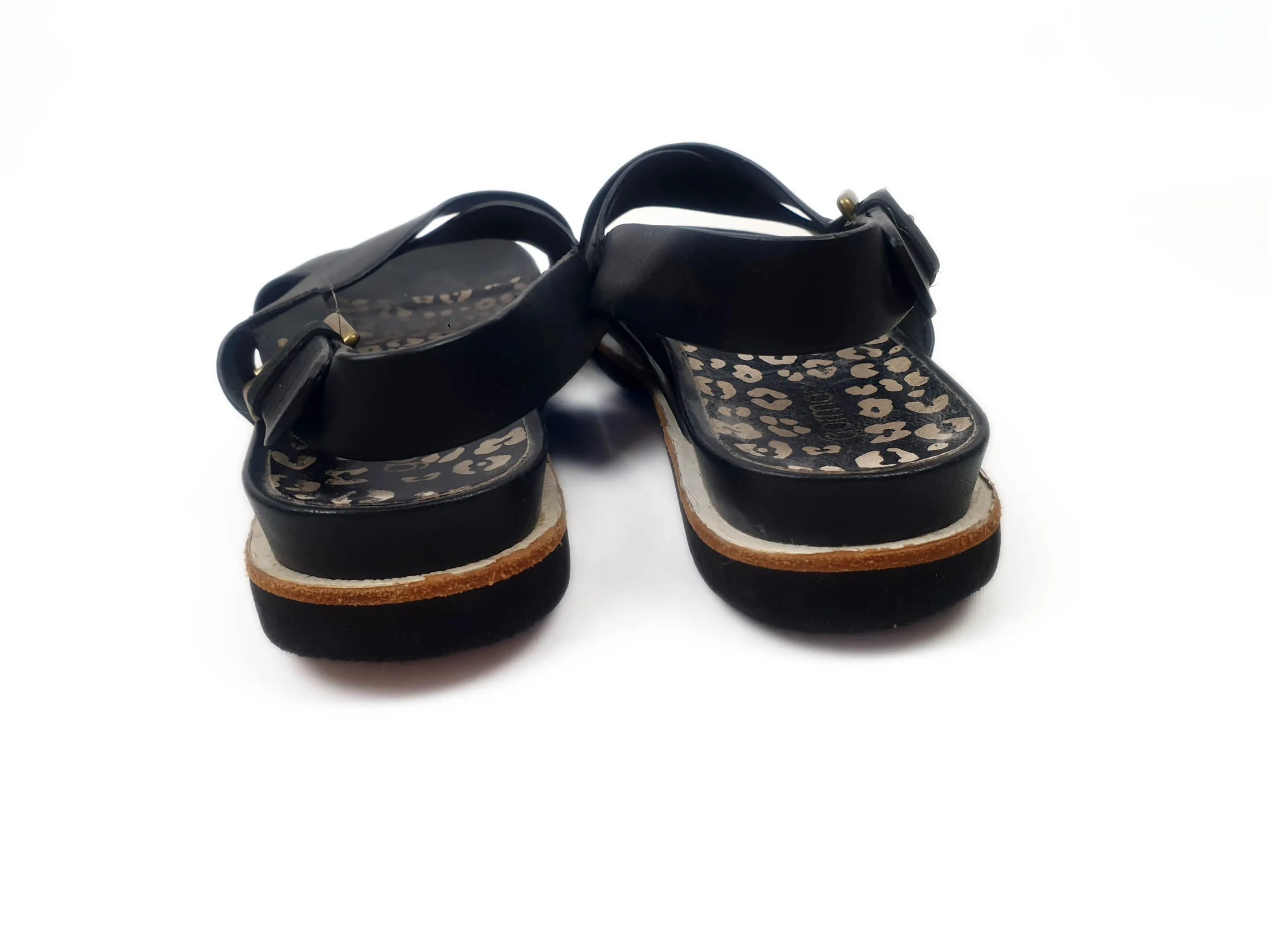 Gorman black leather sandals size 39