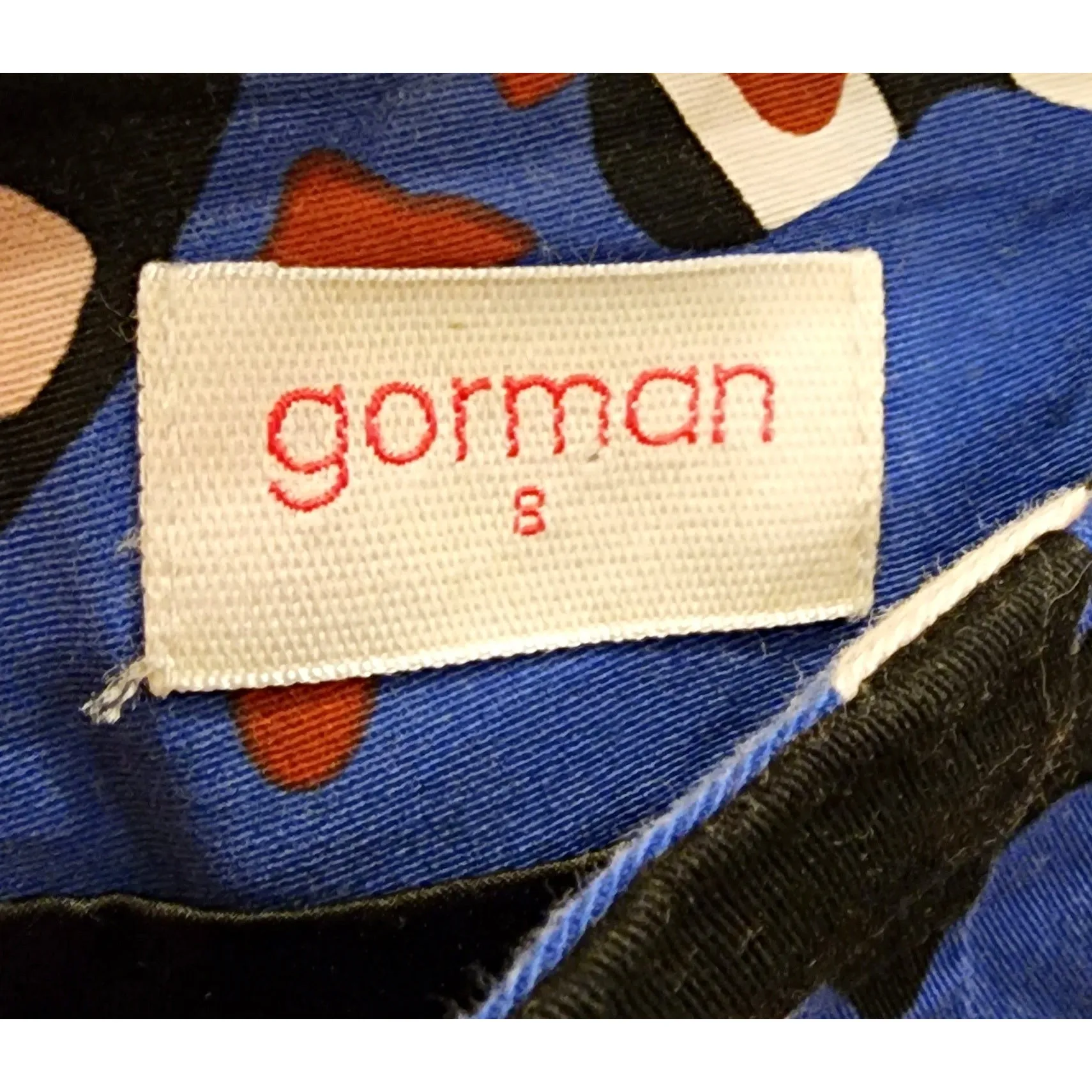 Gorman blue mini skirt with unique floral print size 8 (best fits size 6)