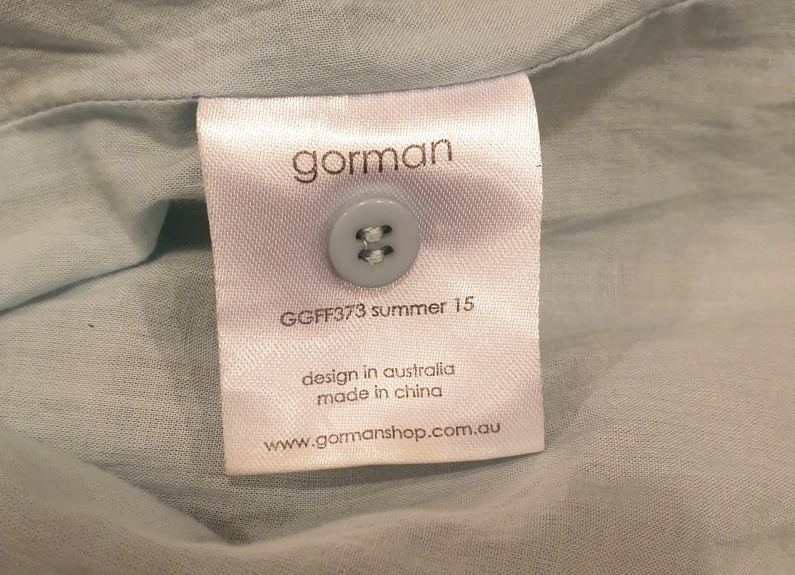 Gorman blue sleeveless dress with black animal print-like splodge print size 10